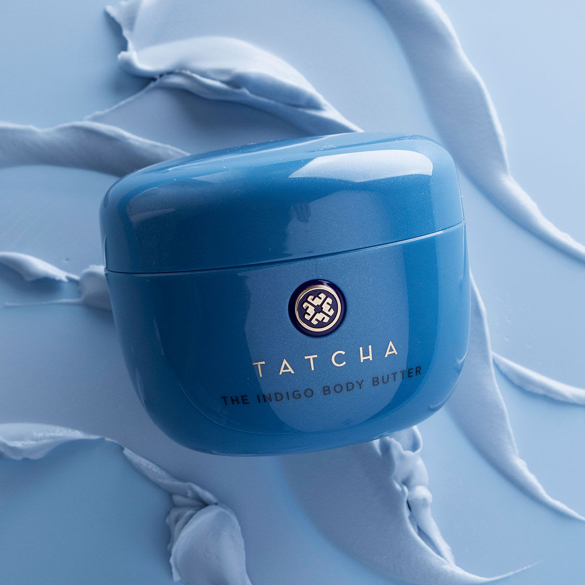 Shot of Indigo Body Butter with texture.