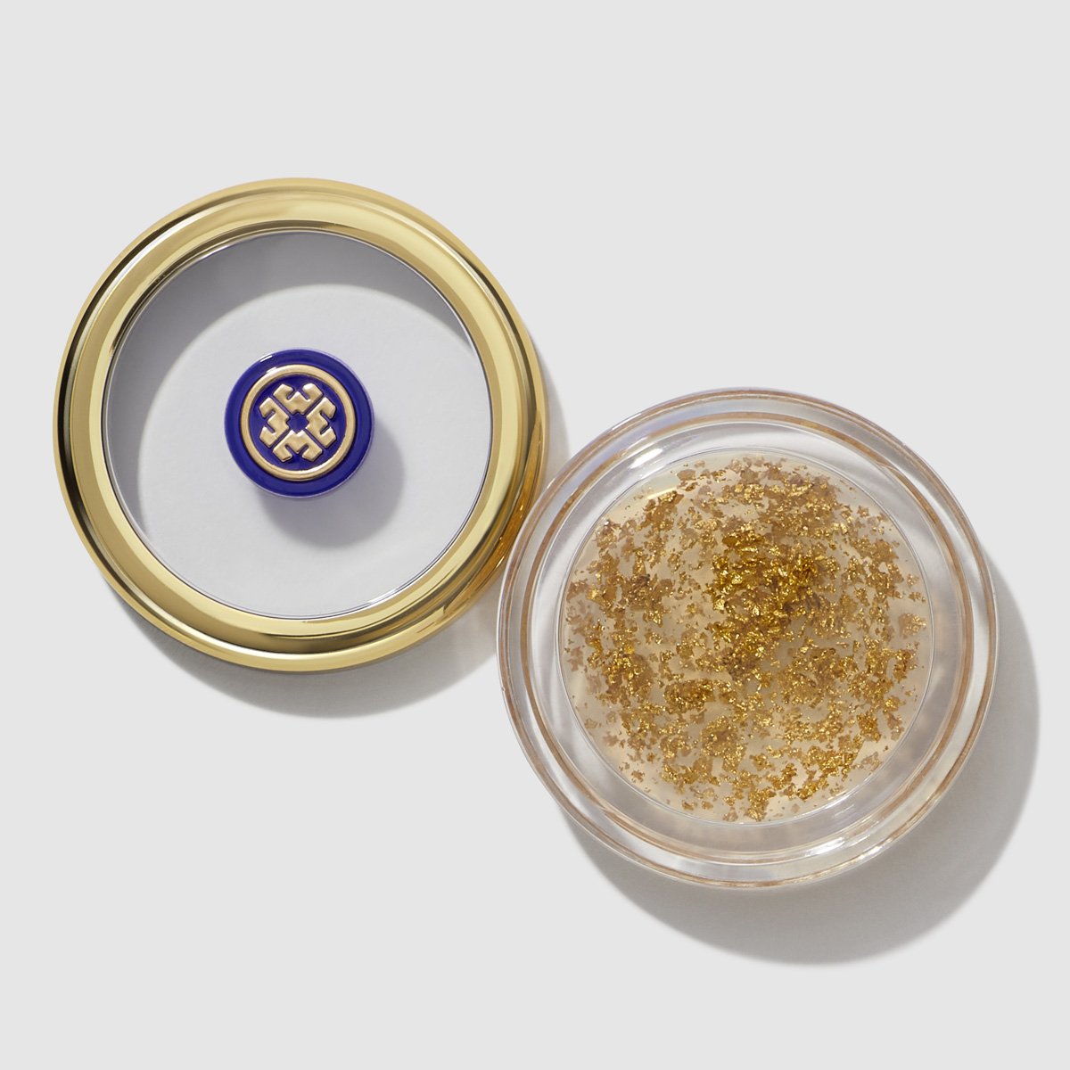 Camellia Gold Spun Lip Balm, cap off.